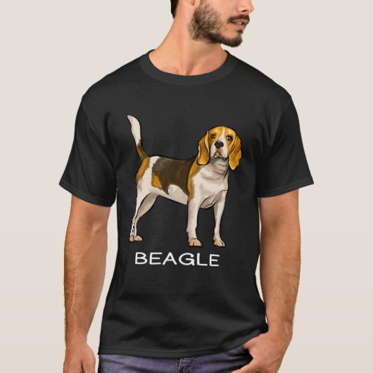 Beagle Crazy Dog T-Shirt (Vorderseite)