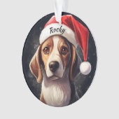 Beagle Custom Christmas Ornament (Vorderseite)