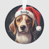 Beagle Custom Christmas Ornament (Vorderseite)