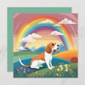 Beagle Custom Dog Name Rainbow Bridge Beileid (Vorne/Hinten)