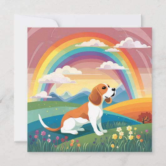 Beagle Custom Dog Name Rainbow Bridge Beileid (Vorderseite)