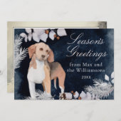 Beagle Custom Season's Greetings Feiertagskarte (Vorne/Hinten)