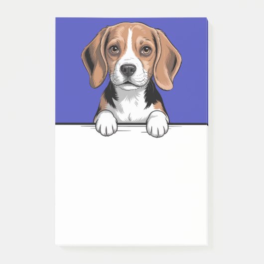 Beagle Cute Peeking Dog Lover Gifts Stationery Post-it Klebezettel (Vorderseite)