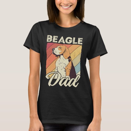 Beagle dad dog dad daddy master dogs beagle T-Shirt (Vorderseite)