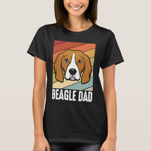 Beagle dad dog daddy daddy master walking T-Shirt (Vorderseite)