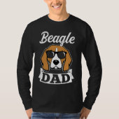 Beagle dad dog daddy daddy master walking T-Shirt (Vorderseite)