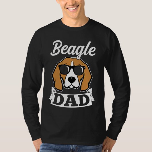 Beagle dad dog daddy daddy master walking T-Shirt (Vorderseite)