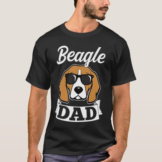 Beagle dad dog daddy daddy master walking T-Shirt (Vorderseite)