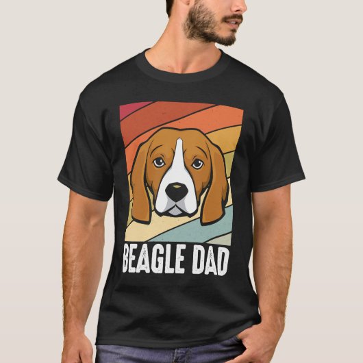 Beagle dad dog daddy daddy master walking T-Shirt (Vorderseite)