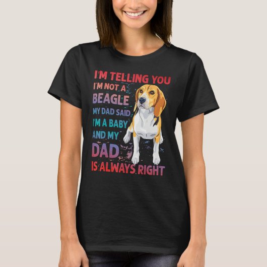Beagle Dad dog funny saying T-Shirt (Vorderseite)