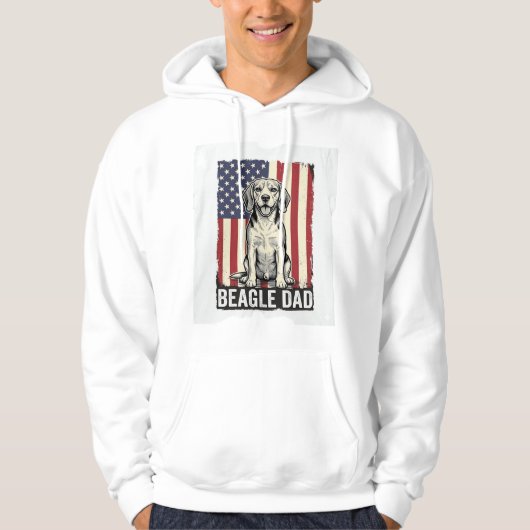 Beagle Dad Patriotic Vintage Dog Shirt Design_1 (Vorderseite)