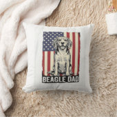 Beagle Dad Patriotic Vintage Dog Shirt Design_1 Kissen (Decke)