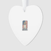 Beagle Dad Patriotic Vintage Engraving Dog Design_ Ornament (Vorderseite)