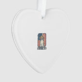 Beagle Dad Patriotic Vintage Engraving Dog Design_ Ornament (Vorderseite)