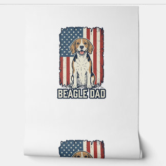 Beagle Dad Patriotic Vintage Engraving Dog Design_ Tapete