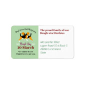 Beagle Day Member Adds Stationary Labels Adressaufkleber (Vorne)