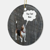 Beagle, der kundengerechte Hundeverzierung heult Keramik Ornament (Links)