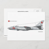 Beagle der Sowjetunion Ilyushin Il-28 Postkarte (Vorne/Hinten)