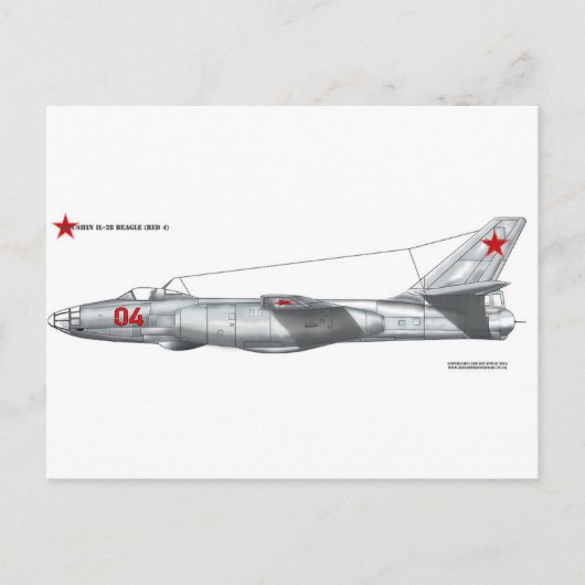 Beagle der Sowjetunion Ilyushin Il-28 Postkarte (Vorderseite)