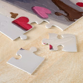Beagle, der Valentinstag-Schokoladenkarton verschl Puzzle (Seite)