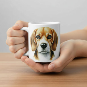 Beagle der Wasserfarbe Kaffeetasse