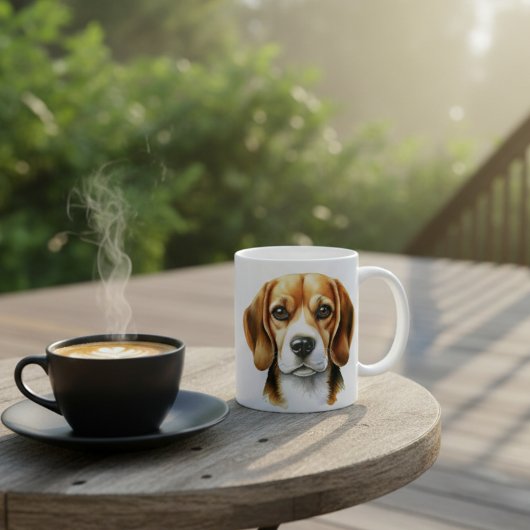 Beagle der Wasserfarbe Kaffeetasse