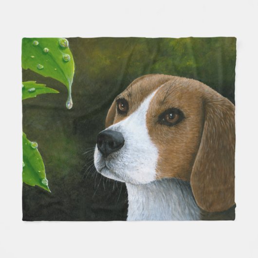 Beagle des Hund116 Fleecedecke (Vorderseite (Horizontal))