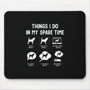 Beagle Dinge verbringen Zeit und sonnigen Beagle Mousepad