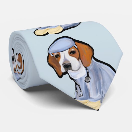 Beagle Doctor Krawatte (Gerollt)