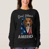 Beagle Dog American USA Flag 4th of July Dog Owne Sweatshirt (Vorderseite)
