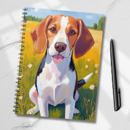 Beagle Dog Art Painting Notizblock
