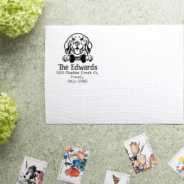 Beagle Dog, benutzerdefinierte Rücksendeadresse Gummistempel