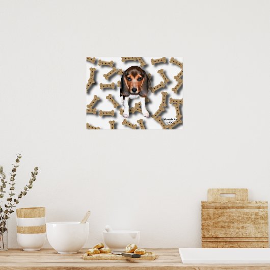 Beagle & Dog Biscuits Poster (Küche)