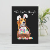 Beagle Dog Bunny Rabbit Oars Beagle Ostern Ankündigung (Stehend Vorderseite)