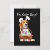 Beagle Dog Bunny Rabbit Oars Beagle Ostern RSVP Karte (Vorderseite)