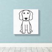 Beagle Dog Cartoon Leinwanddruck (Insitu (Holzboden))