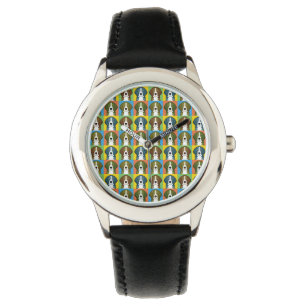 Beagle Dog Cartoon Pop Art Armbanduhr