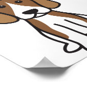 Beagle Dog Cartoon Poster (Ecke)