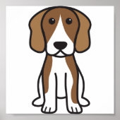 Beagle Dog Cartoon Poster (Vorne)