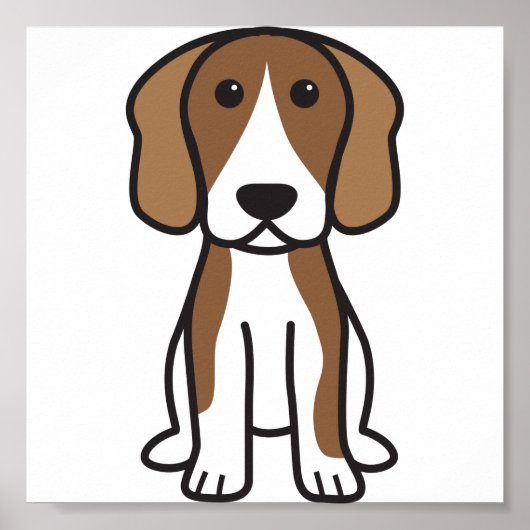 Beagle Dog Cartoon Poster (Vorne)