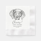 Beagle Dog Cheers Custom Dog Wedding Napkins Serviette (Vorderseite)