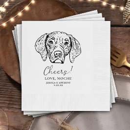 Beagle Dog Cheers Custom Dog Wedding Napkins Serviette