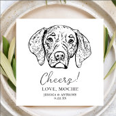 Beagle Dog Cheers Custom Dog Wedding Napkins Serviette