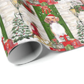 Beagle Dog Christmas Geschenkpapier (Rolleneckpunkt)
