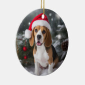 Beagle Dog Christmas Keepake Keramik Ornament (Rechts)