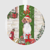 Beagle Dog Christmas Ornament (Rückseite)