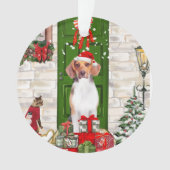 Beagle Dog Christmas Ornament (Vorderseite)