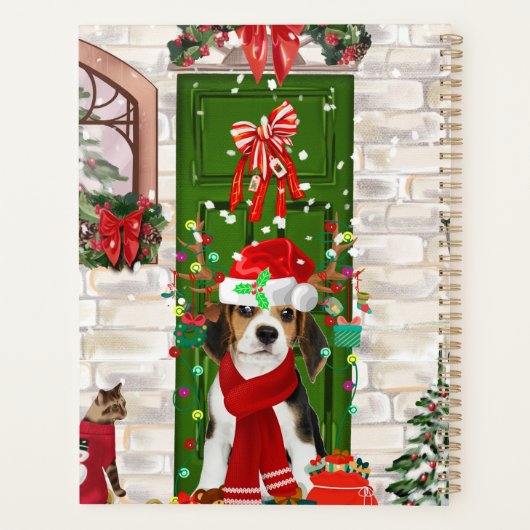 Beagle Dog Christmas Planer (Rückseite)