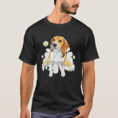Beagle Dog Daisy Flower Floral Beagle T-Shirt (Vorderseite)