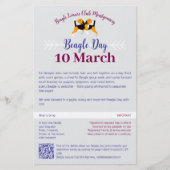 Beagle Dog Day Mailing  Briefpapier (Vorderseite)